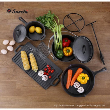 Pre-seasoned Cast Iron Outdoor Cookware